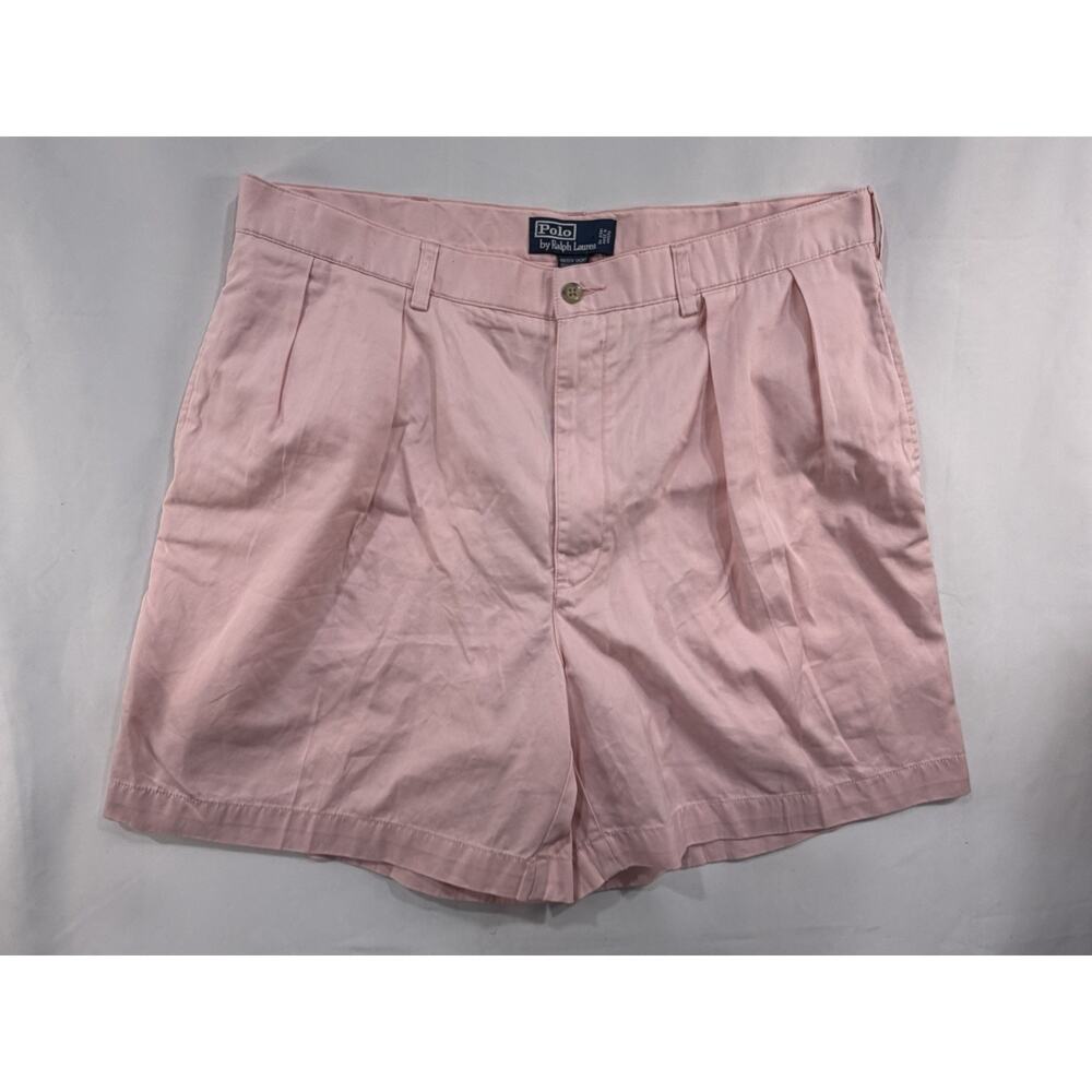 Polo Ralph Lauren Mens 38 Pink Chino Shorts 6" Inseam Preppy Pony Academia